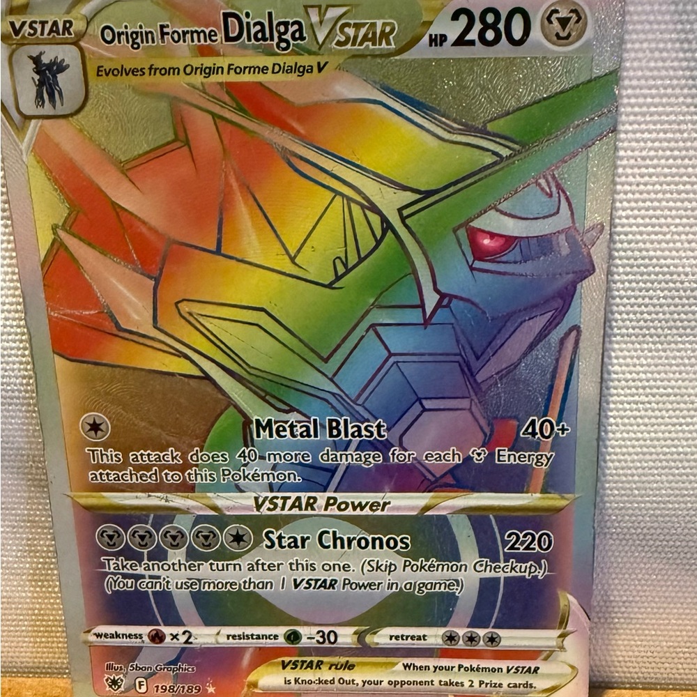 Origin Forme Dialga VSTAR Trading Card - Vibrant Multicolor Design